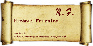 Murányi Fruzsina névjegykártya